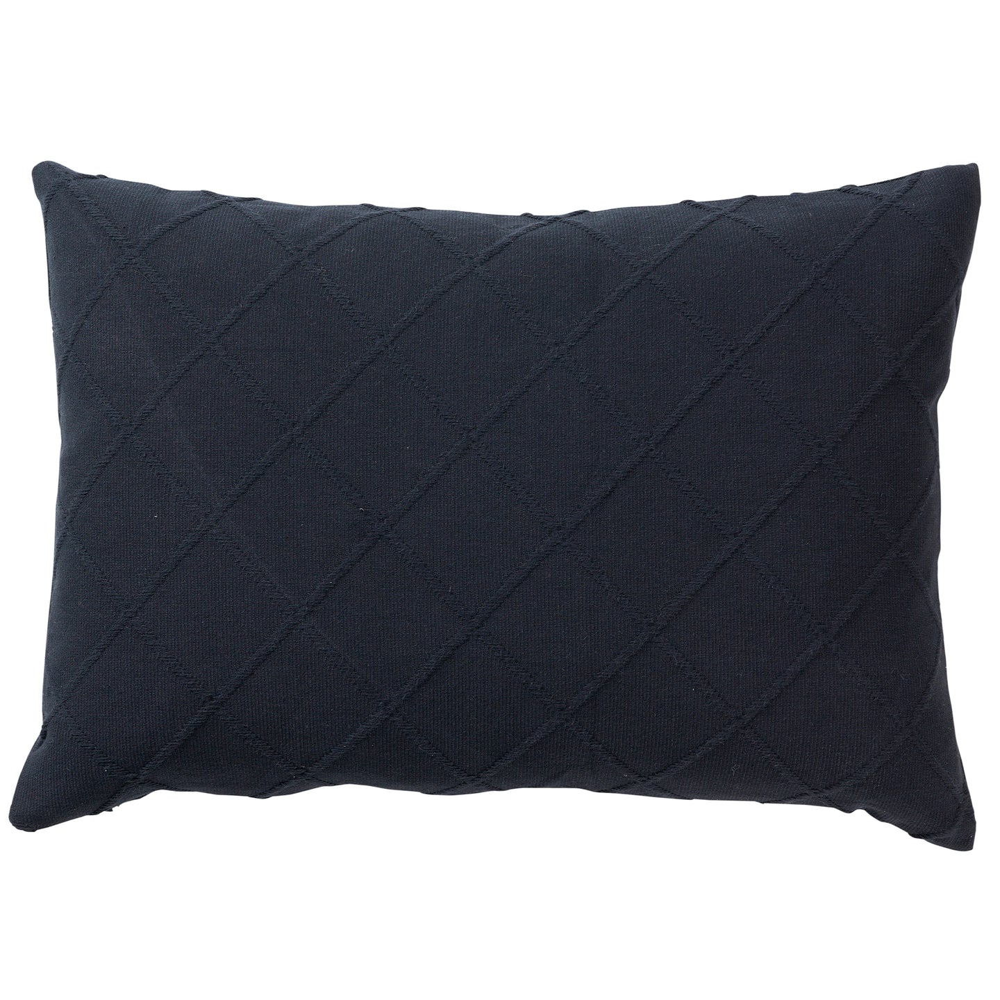 Criss Black Cotton Cushion Cover