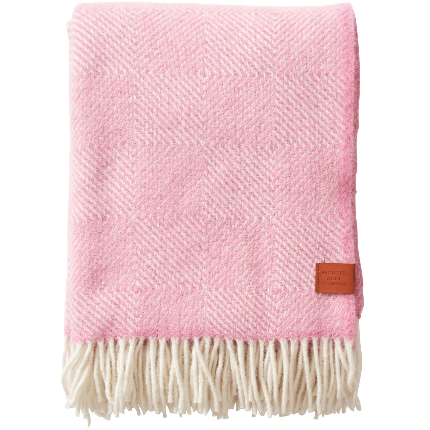 Gooseye Pink Recycled Wool & Lambswool Throw