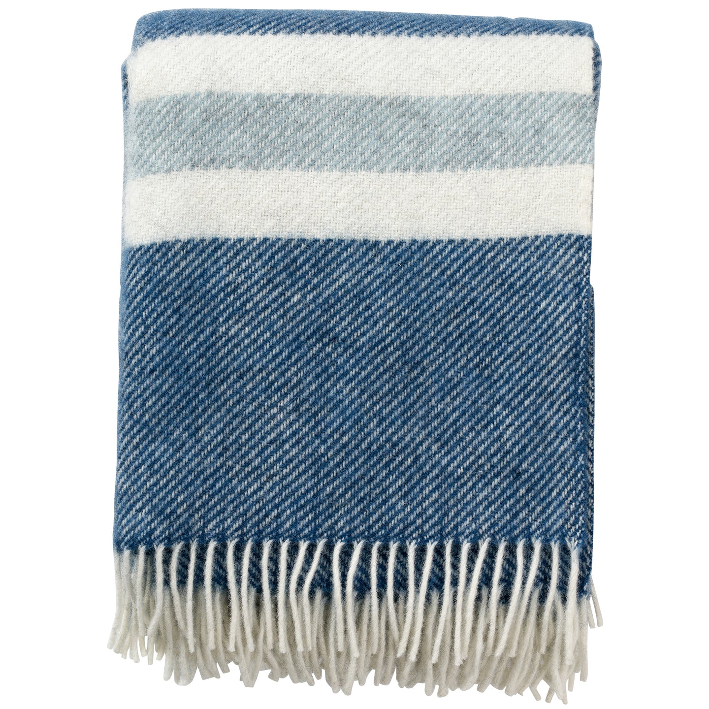 Gotland Stripe Petrol Brushed Gotland & Lambswool Throw