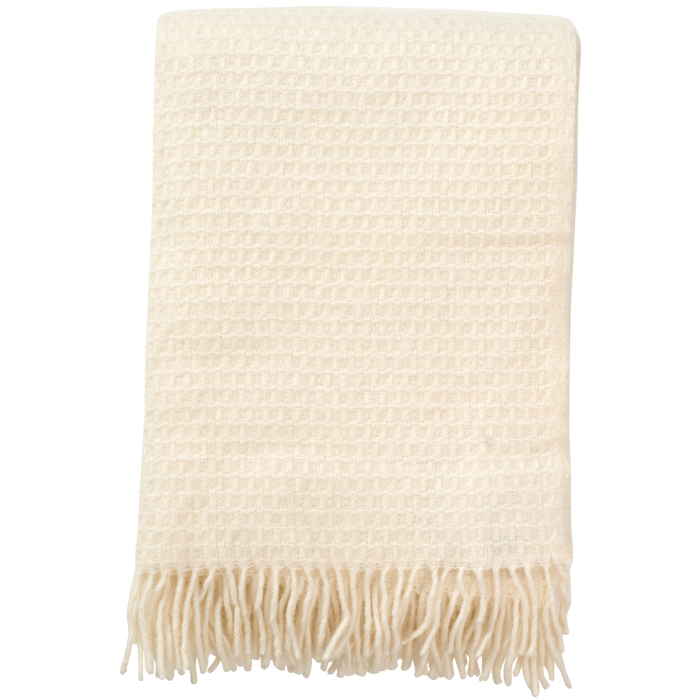 Knut Natural White Brushed Lambswool Throw