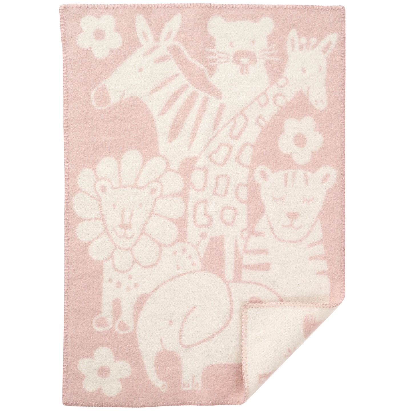 Picnic Pink Eco Lambswool Blanket 65x90cm