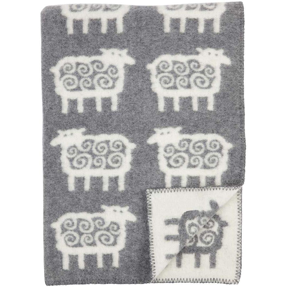 Sheep Grey Eco Lambswool Blanket 90x130cm