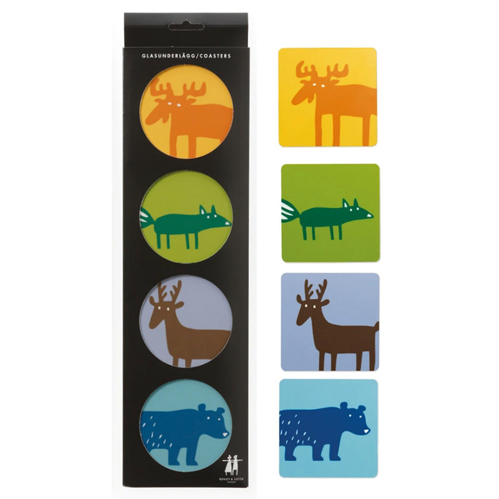 Wild Animals Coasters - Package of 4